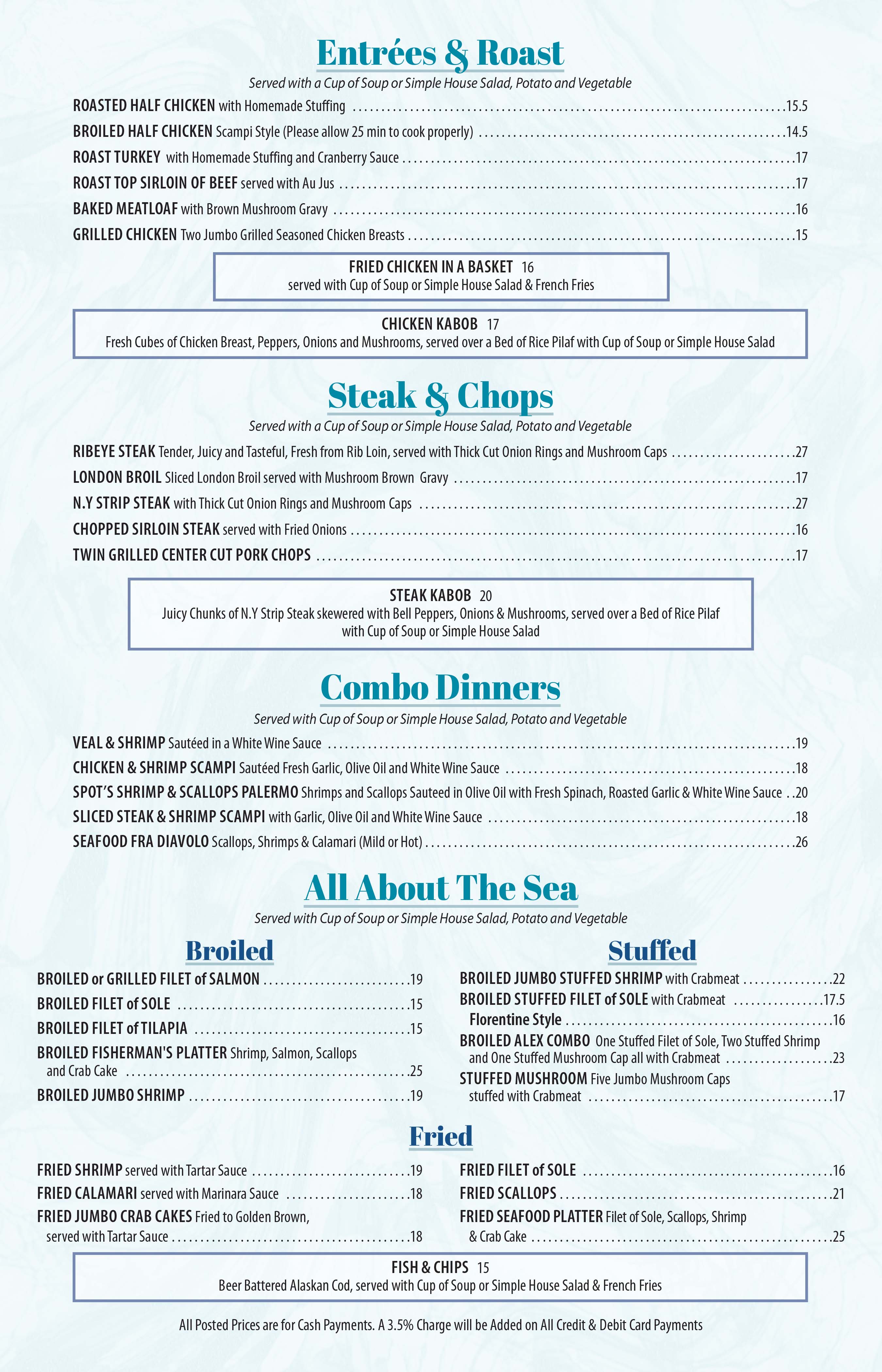 Dinners - Steak - Seafood and More